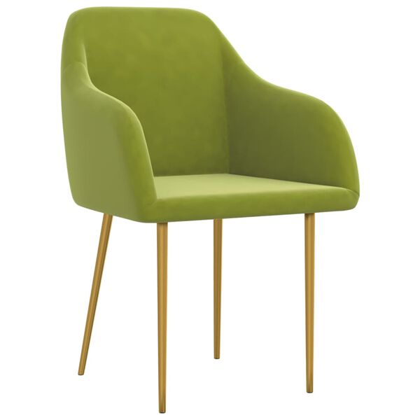 vidaXL Eetkamerstoelen 2 st fluweel lichtgroen