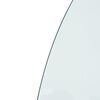 vidaXL Glasplaat voor open haard half rond 800x600 mm