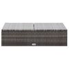 vidaXL 2-delige Loungeset met kussens poly rattan grijs
