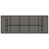 vidaXL Tuintafel met glazen blad 240x90x75 cm poly rattan bruin