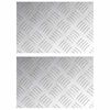 vidaXL Trap Tread Rechthoekig 2 pcs Zilver 30 x 20 cm Aluminium
