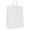 vidaXL Papieren zakken 250 st met hengsels 32x17x44 cm wit