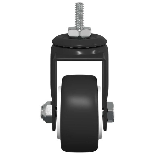 vidaXL Zwenkwiel 12 pcs Zwart 40,4 x 40,4 x 19,7 mm IJs en nylon