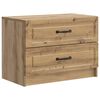 vidaXL Nachtkastje Artisanaal eiken 62 x 34,5 x 44,5 cm Bewerkt hout