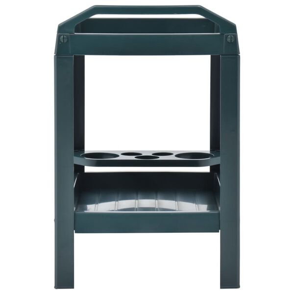 vidaXL Dranktrolley 69x53x72 cm kunststof groen