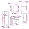 vidaXL Badkamermeubelset met plank 4 pcs Sonoma Eiken Bewerkt hout