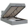 vidaXL Ottoman bed met matras Lichtgrijs 120 x 200 cm Stof
