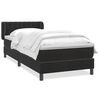 vidaXL Boxspring met matras fluweel zwart 100x210 cm