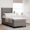 vidaXL Boxspring bed met matras met hoofdeinde Taupe 100 x 200 cm Stof