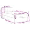 vidaXL Bed met matras 90x200 cm stof donkergrijs