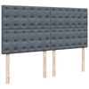 vidaXL Ottoman bed met matrassen en LED's 180x200cm fluweel
