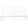 vidaXL Bedframe met hoofdbord metaal wit 160x200 cm