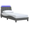 vidaXL Bedframe zonder matras "Hanko" 90x190 cm stof donkergrijs