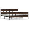 vidaXL Bedframe zonder matras metaal bruin eikenkleur 180x200 cm