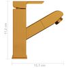 vidaXL Wastafelkraan met uittrekfunctie 157x172 mm goudkleurig