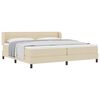 vidaXL Boxspringbed met hoofdeinde Cr&egrave;me 200 x 200 cm Stof