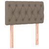 vidaXL Boxspring met matras stof taupe 80x200 cm