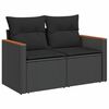 vidaXL Tuin Sofa Set met kussen met opslag 12 pcs Zwart Poly Rattan