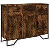 vidaXL Dressoir 97x32,5x74,5 cm bewerkt hout gerookt eikenkleurig