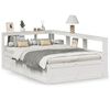 vidaXL Bed met boekenkast zonder matras grenenhout wit 140x190 cm