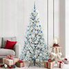 vidaXL Kunstmatige Inklapbare Kerstboom Wit 210 cm PE en PVC