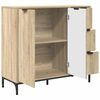 vidaXL Dressoir met lade Sonoma Eiken 89,5 x 33 x 82 cm Bewerkt hout