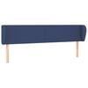 vidaXL Hoofdbord met randen 203x23x78/88 cm stof blauw