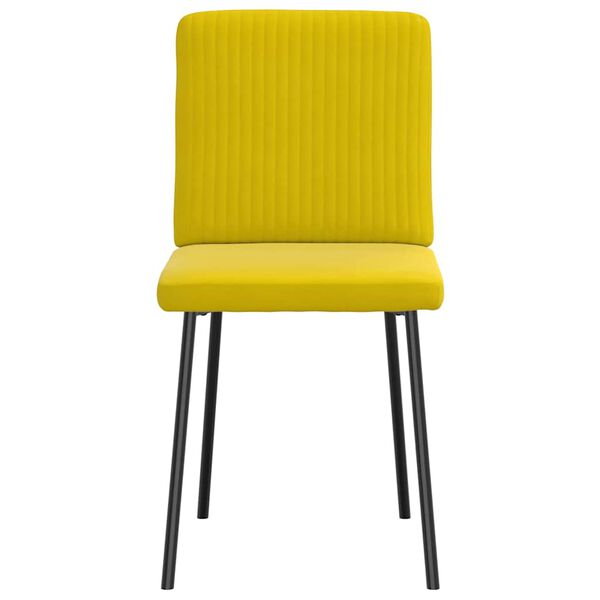 vidaXL Eetkamerstoelen 6 st fluweel geel