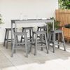 vidaXL Tuin Bar Set 6 pcs Lichtgrijs HDPE