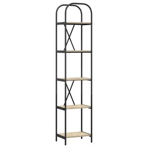 vidaXL Boekenkast 5-laags 40 x 30 x 183 cm Bewerkt hout Sonoma Eiken