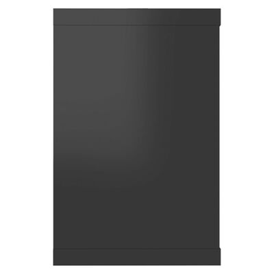 vidaXL Wandschappen kubus 4 st 60x15x23 cm spaanplaat hoogglans zwart