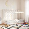 vidaXL Kinderbed met bedhuis 75x190 cm massief grenenhout wit