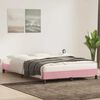 vidaXL Bedframe zonder matras 140x220 cm fluweel roze