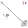 vidaXL Grondankers 6 st 10x60 cm gegalvaniseerd metaal