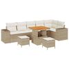vidaXL Tuin Sofa Set 9 st 6-Aantal zitplaatsen Beige en Cr&egrave;me