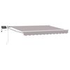 vidaXL Handbediende luifel met LED's Lichtgrijs en wit. 3 x 2,5 m