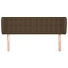 vidaXL Hoofdbord met randen 147x23x78/88 cm stof donkerbruin