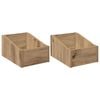 vidaXL LP Recorddoos 2 st Artisanaal eiken 23 x 33 x 16 cm