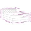 vidaXL Boxspringbed met matras Lichtgrijs 190 x 140 cm Fluweel