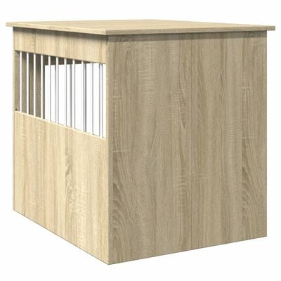 vidaXL Hondenbench 64,5x80x71 cm bewerkt hout sonoma eikenkleurig