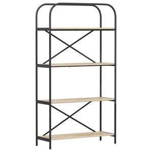 vidaXL Boekenkast 4-laags 80 x 30 x 146 cm Bewerkt hout Sonoma Eiken