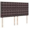 vidaXL Boxspring met matras stof donkerbruin 180x200 cm