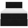 vidaXL Ottoman bed met matras 90x190cm fluweel zwart