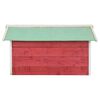 vidaXL Overkapping voor grasmaaier 72x87x50 cm vurenhout rood en wit