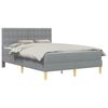vidaXL Bedframe met matras met hoofdeinde Lichtgrijs 120 x 190 cm Stof