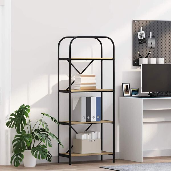 vidaXL Boekenkast Sonoma Eiken 60 x 30 x 146 cm Bewerkt hout