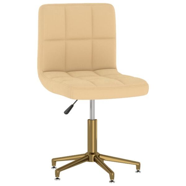 vidaXL Eetkamerstoelen draaibaar 4 st fluweel cr&egrave;mekleurig