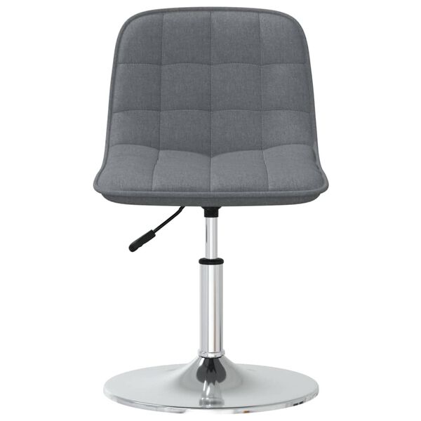 vidaXL Eetkamerstoelen 6 st stof lichtgrijs