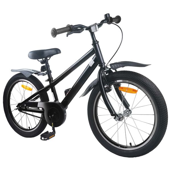 vidaXL Kinderfiets 22 Inch voor 7-12 jaar oud Zwart