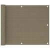 vidaXL Balkonscherm 75x500 cm HDPE taupe